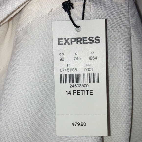 Express High Waisted Textured Belted Ankle Pant - Picture 4 of 12